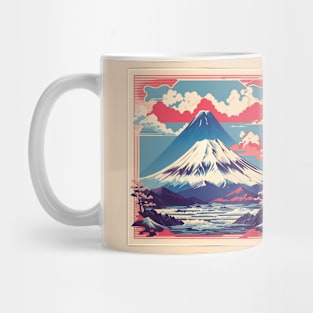 mount fuji retro art Mug